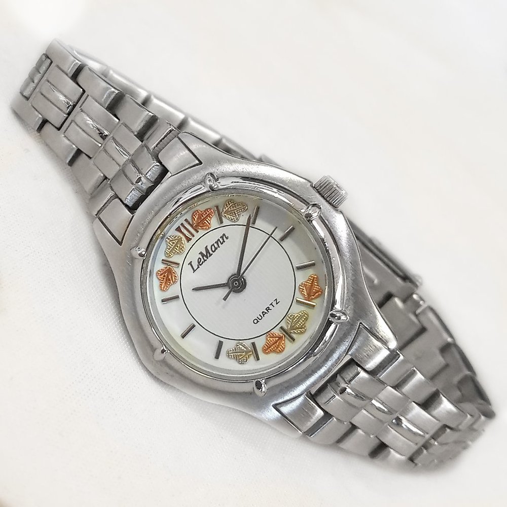 LeMann Quartz Watch Black Hills Gold 26mm